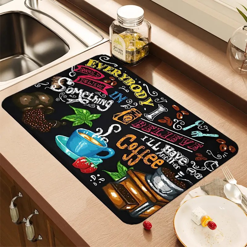 سجادة تجفيف للمطبخ بتصميم قهوة - مراجعة Bar Mat Rubber وسعره