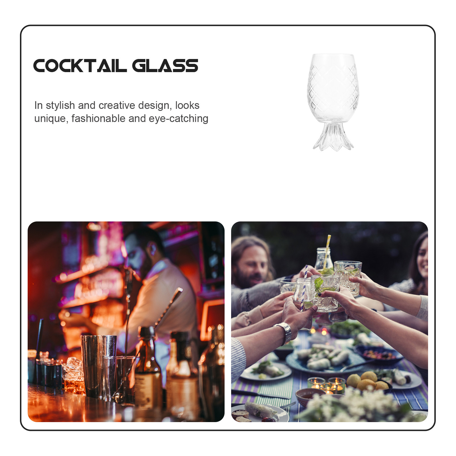 طقم أكواب كوكتيل على شكل أنانا - مراجعة Home Bar Set وسعره