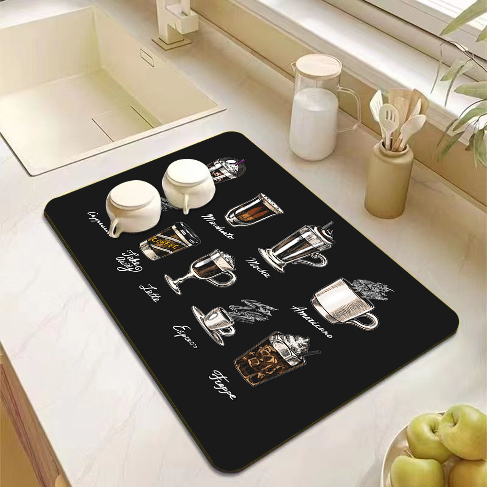 الكلاسيكية القهوة نمط بساط تجف - مراجعة Bar Mat Rubber وسعره